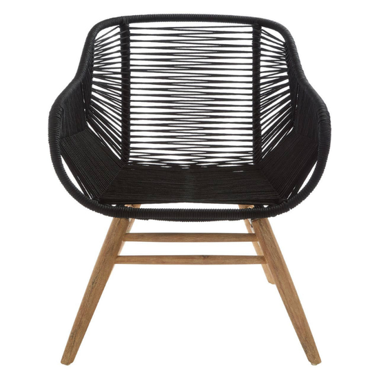 Sisal Black Rope Armchair – Bold Natural Texture with Modern, Handcrafted Style