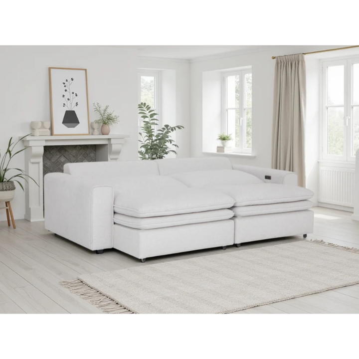 Florence Cloud Ivory Electric Sofa – Contemporary Comfort with Soft, Luxurious Style
