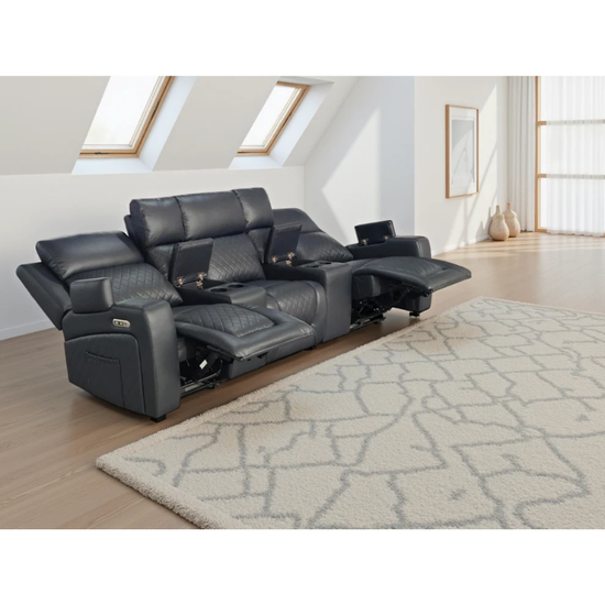 Florence Cinema Sofa Black 3 Seater – Contemporary Comfort with Home Cinema Style