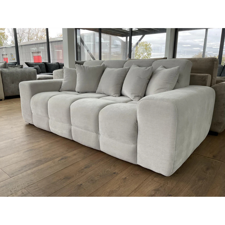Jacob Sofa Natural 3 Seater – Contemporary Comfort with Warm Neutral Style