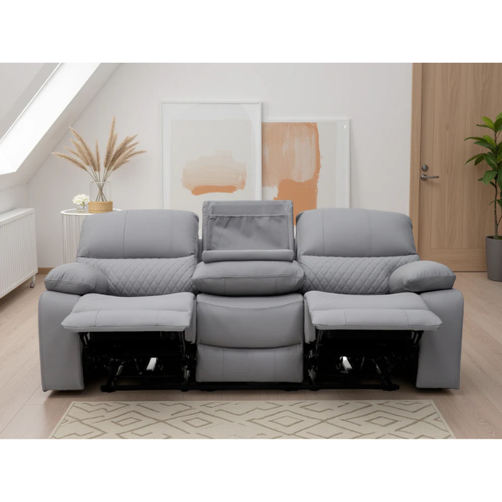 Orla Electric Recliner Sofa Grey 3 Seater – Contemporary Comfort with Modern Style