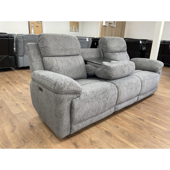 Owen Electric Recliner Grey 3 Seater – Contemporary Comfort with Effortless Relaxation