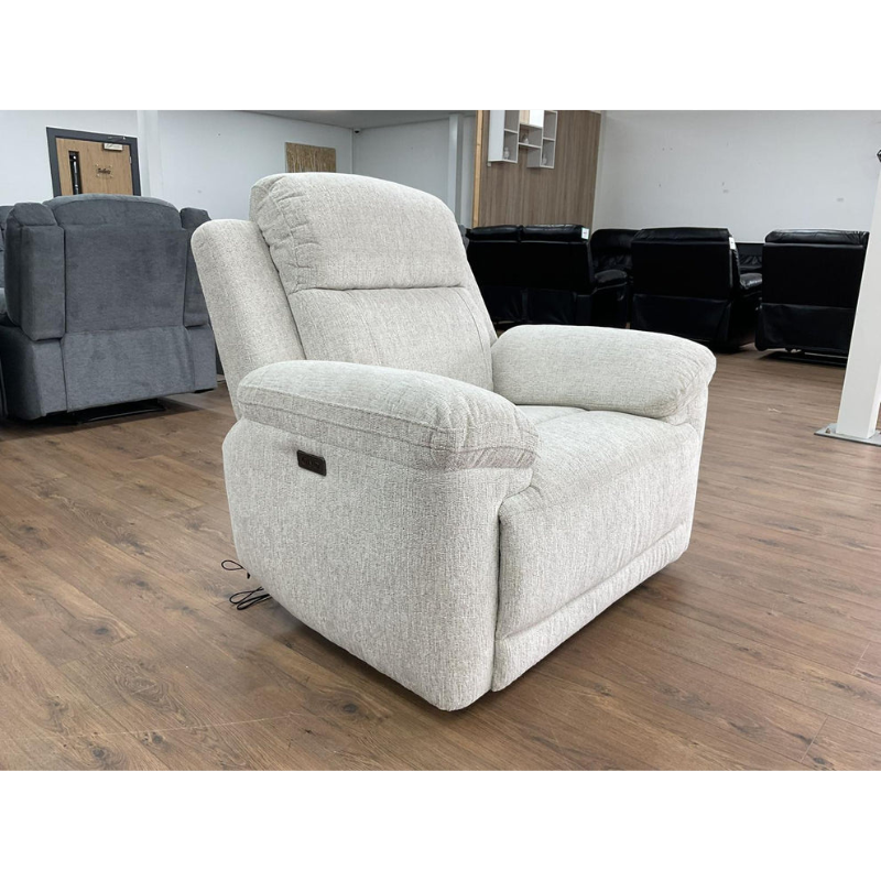 Owen Electric Recliner Beige Armchair – Contemporary Comfort with Soft Neutral Style