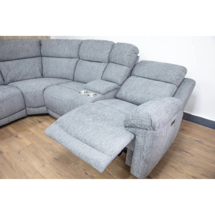 Owen Electric Recliner Sofa Grey Large Corner – Contemporary Comfort with Spacious Luxury