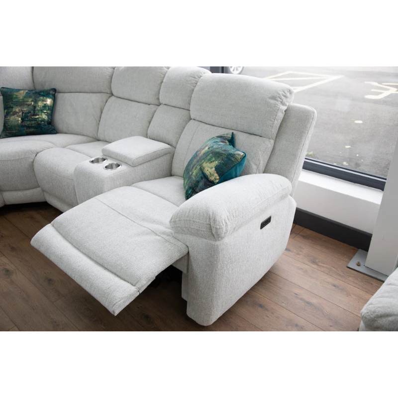 Owen Electric Recliner Sofa Beige Large Corner – Contemporary Comfort with Spacious Elegance