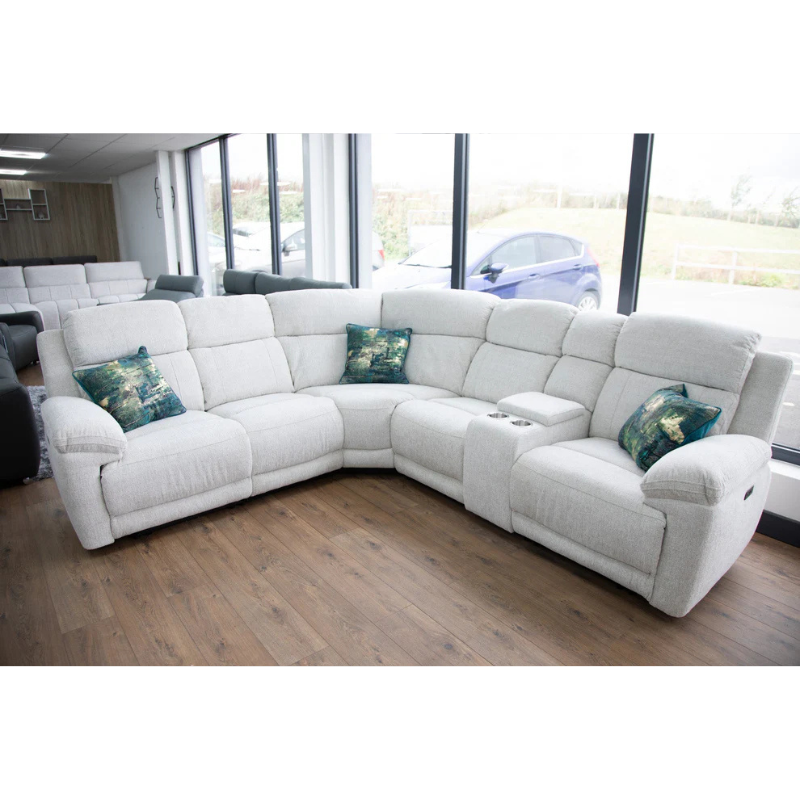 Owen Electric Recliner Sofa Beige Large Corner – Contemporary Comfort with Spacious Elegance