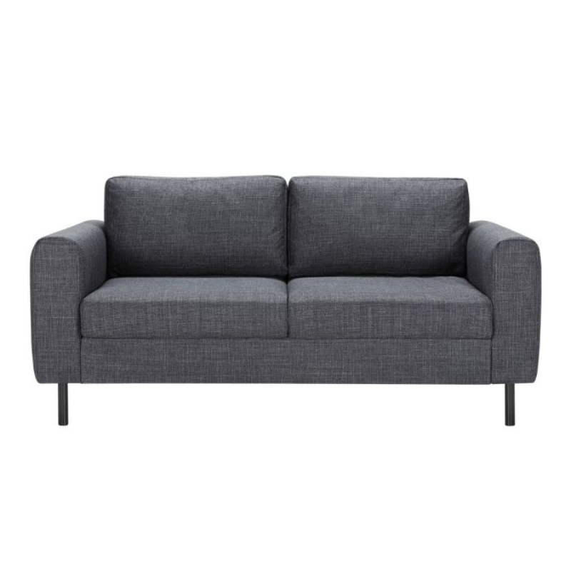 Omaha 2 Seater Sofa Dark Grey & Basel Fabric – Contemporary Comfort with Modern Style
