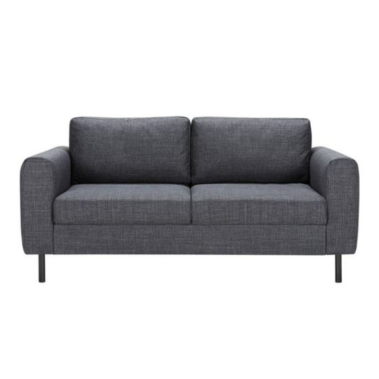Omaha 2 Seater Sofa Dark Grey & Basel Fabric – Contemporary Comfort with Modern Style