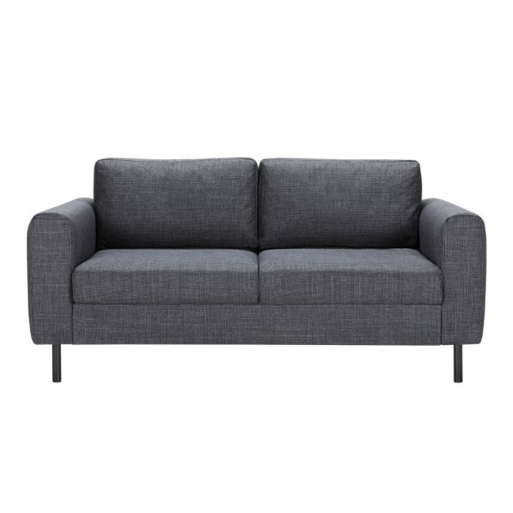 Omaha 2 Seater Sofa Dark Grey & Basel Fabric – Contemporary Comfort with Modern Style