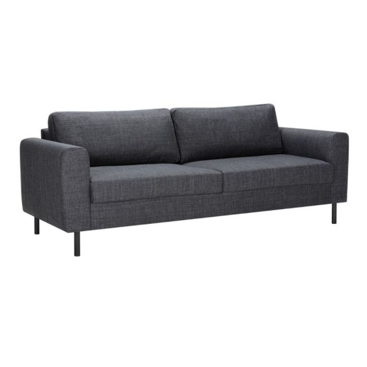 Omaha 3 Seater Sofa in Dark Grey Basel Fabric – Contemporary Comfort with Modern Style