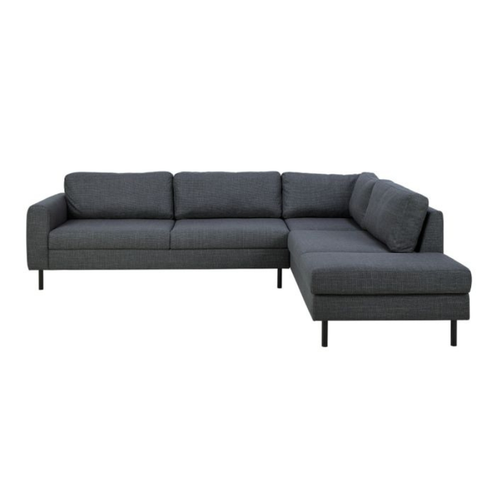 Omaha Right-Hand Facing Corner Sofa in Dark Grey Fabric – Contemporary Comfort with Modern Style