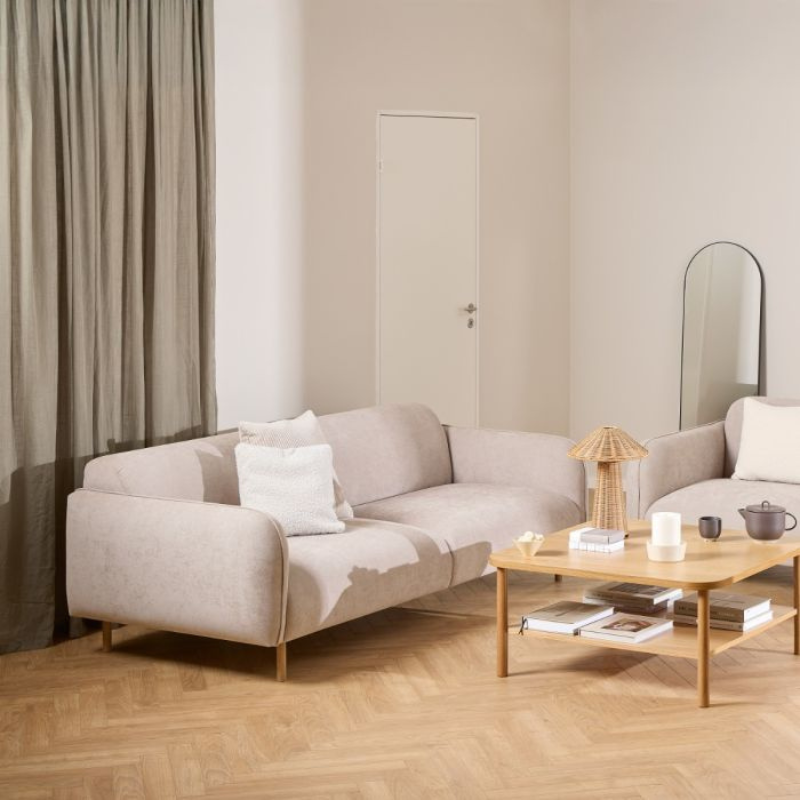 Westham 2.5 Seater Sofa in Fay Beige Fabric – Contemporary Comfort with Timeless Style