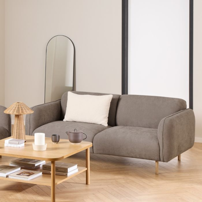 Westham 2.5 Seater Sofa in Dusty Brown Fabric – Contemporary Comfort with Timeless Style