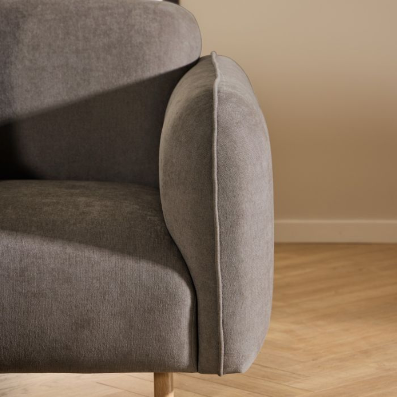 Westham 3 Seater Sofa in Fay Dusty Brown Fabric – Contemporary Comfort with Timeless Style