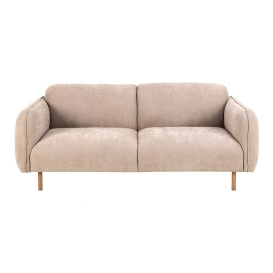 Westham Set of 2 x 2.5 Seater Sofas in Fay Beige Fabric – Contemporary Comfort with Timeless Style