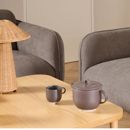 Westham Set of 2 x 3 Seater Sofas in Fay Dusty Brown Fabric – Contemporary Comfort with Timeless Style