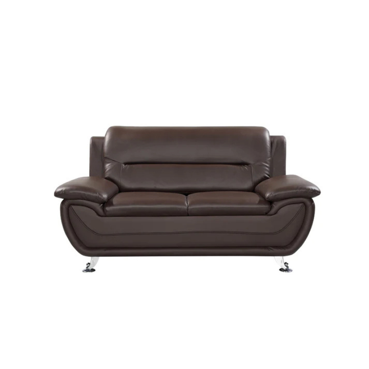 Kensington Brown Leather 2 Seater Sofa – Contemporary Comfort Seating