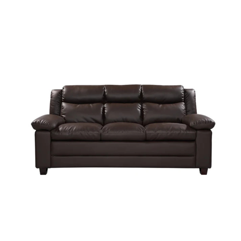 Hudson Brown Leather 3 Seater Sofa – Classic Comfort Sofa