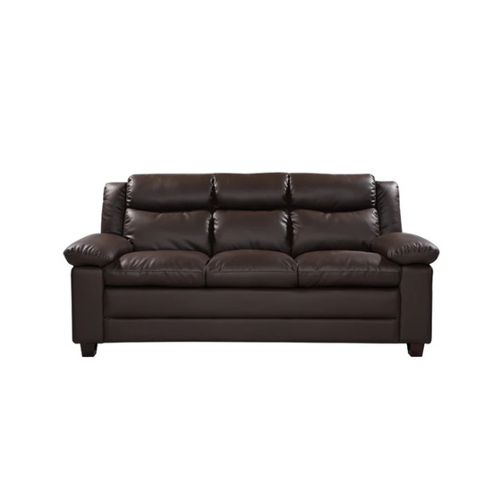 Hudson Brown Leather 3 Seater Sofa – Classic Comfort Sofa