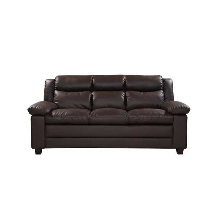 Hudson Brown Leather 3 Seater Sofa – Classic Comfort Sofa