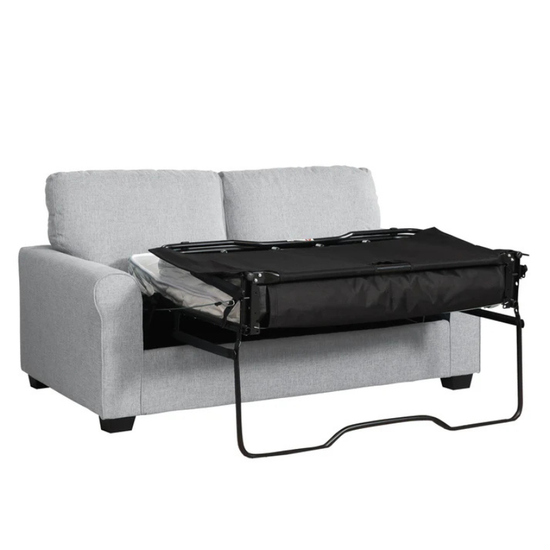 Hudson Light Grey Textured Fabric Sofa Bed – Stylish Space Saving Sofa Bed