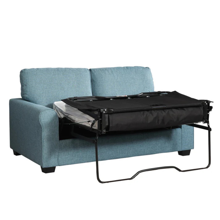 Hudson Teal Textured Fabric Sofa Bed – Modern Guest Bed Solution