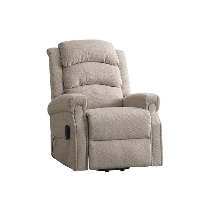 Ashbourne Beige Fabric Dual Motor Lift Assist Recliner Chair