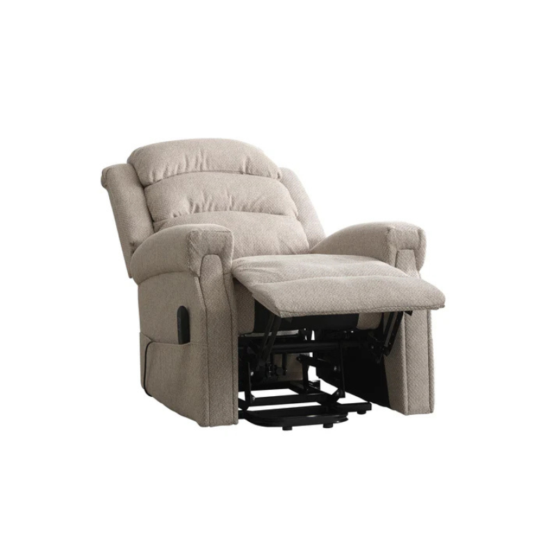 Ashbourne Beige Fabric Dual Motor Lift Assist Recliner Chair