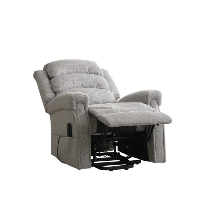 Ashbourne Light Grey Fabric Dual Motor Lift Assist Recliner Chair
