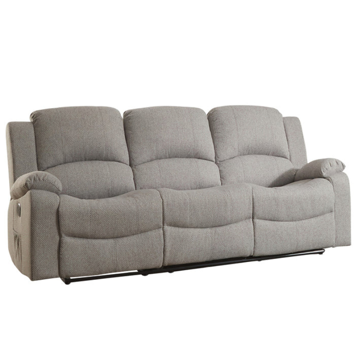 Hartford Light Grey Fabric 3 Seater Electric Recliner Sofa – Supportive Comfort Seating