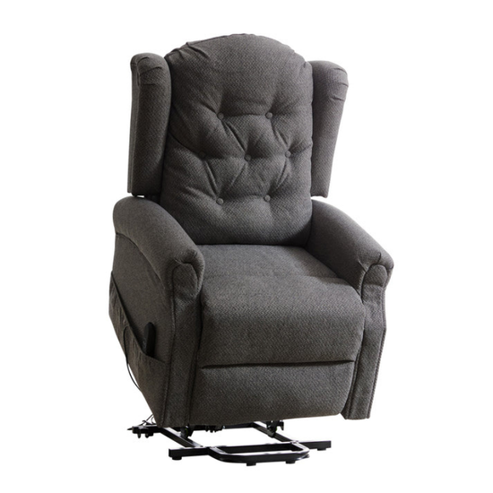 Kenswick Dark Grey Fabric Heat & Massage Lift Assist Recliner Chair