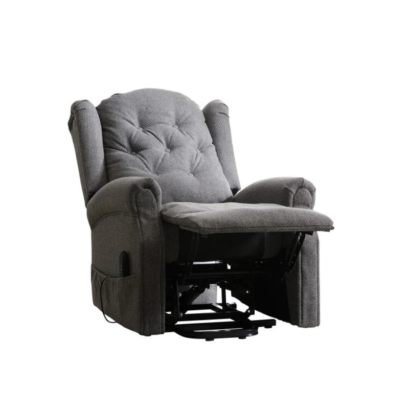 Kenswick Dark Grey Fabric Heat & Massage Lift Assist Recliner Chair