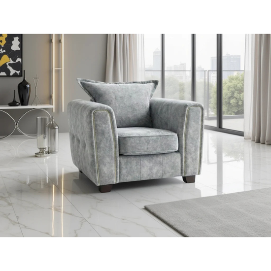 Serena Grey Armchair | Stylish Modern Fabric Armchair for Any Living Room