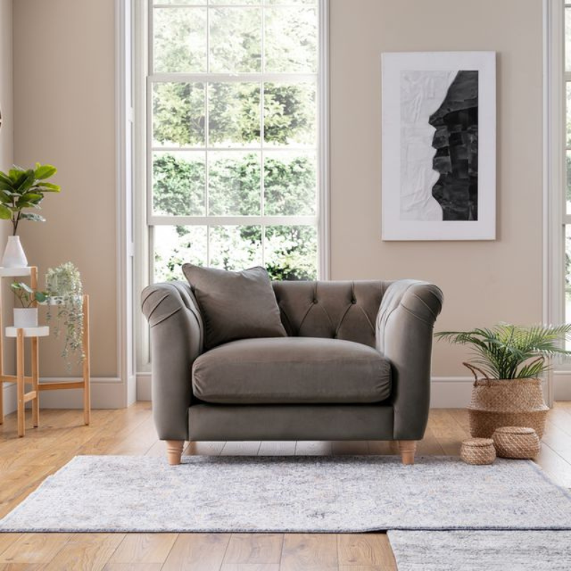Armchair Velvet Mushroom | Luxury Velvet Accent Chair