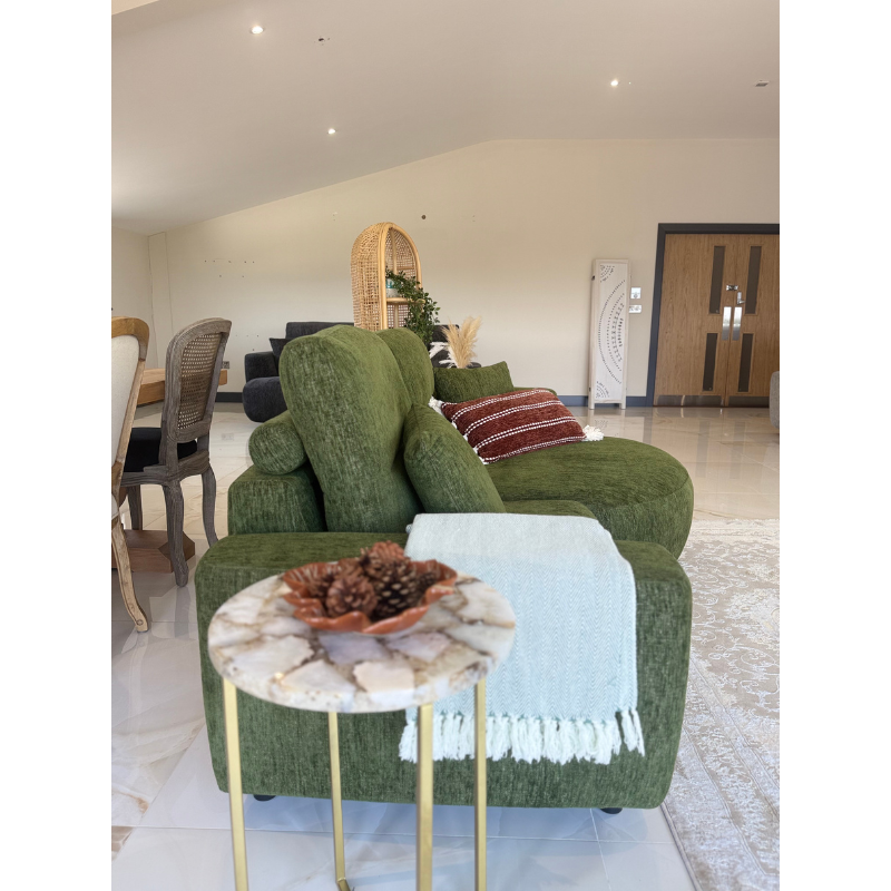 Denver Green Electric Recliner Left-Hand Corner Sofa | Modern Reclining Sofa UK