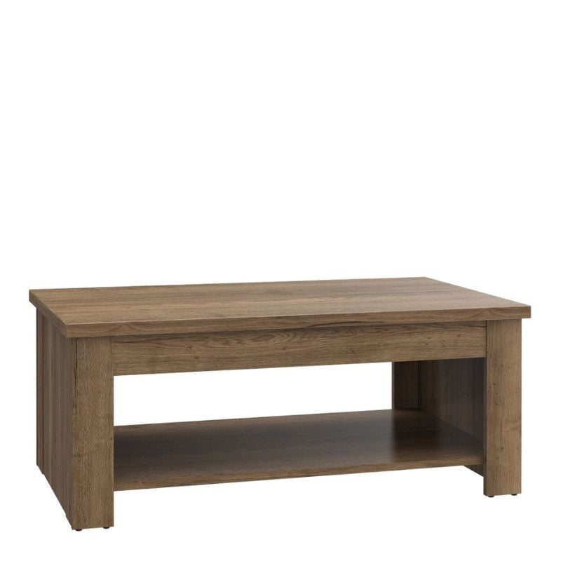 Corona Rising Coffee Table in Tabak Oak W 1100 x H 457 x D 650 mm-Coffee Tables-FTG-