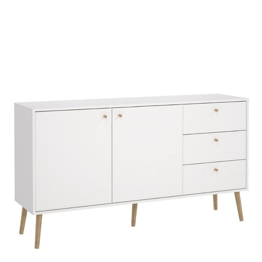 Cumbria Sideboard 2 Doors + 3 Drawers White W 147.2 x H 81.7 x D 39.1 cm-Sideboards-FTG-