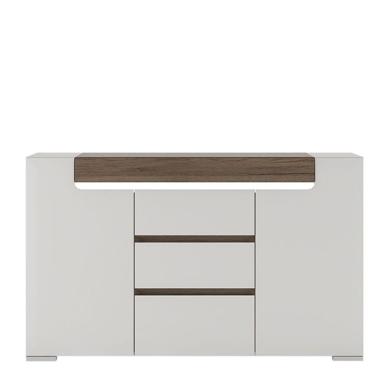 Toronto 2 Door 3 Drawer Sideboard (inc. Plexi Lighting) W 1400 x H 845 x D 422 mm-Sideboards-FTG-