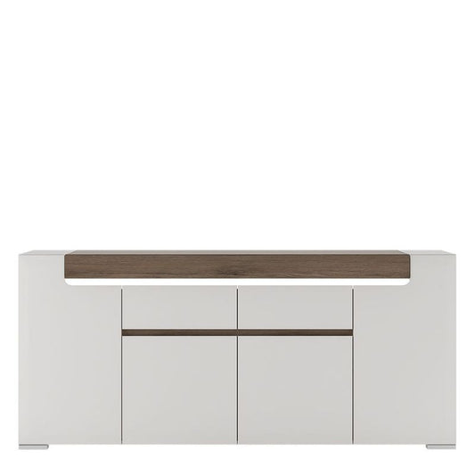 Toronto Wide 4 Door 2 Drawer Sideboard (inc. Plexi Lighting) W 1900 x H 845 x D 422 mm-Sideboards-FTG-