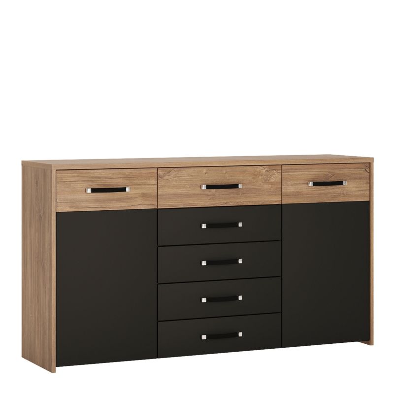 Monaco 2 Door 5 Drawer Wide Cupboard W 1555 x H 870 x D 400 mm-Sideboards-FTG-