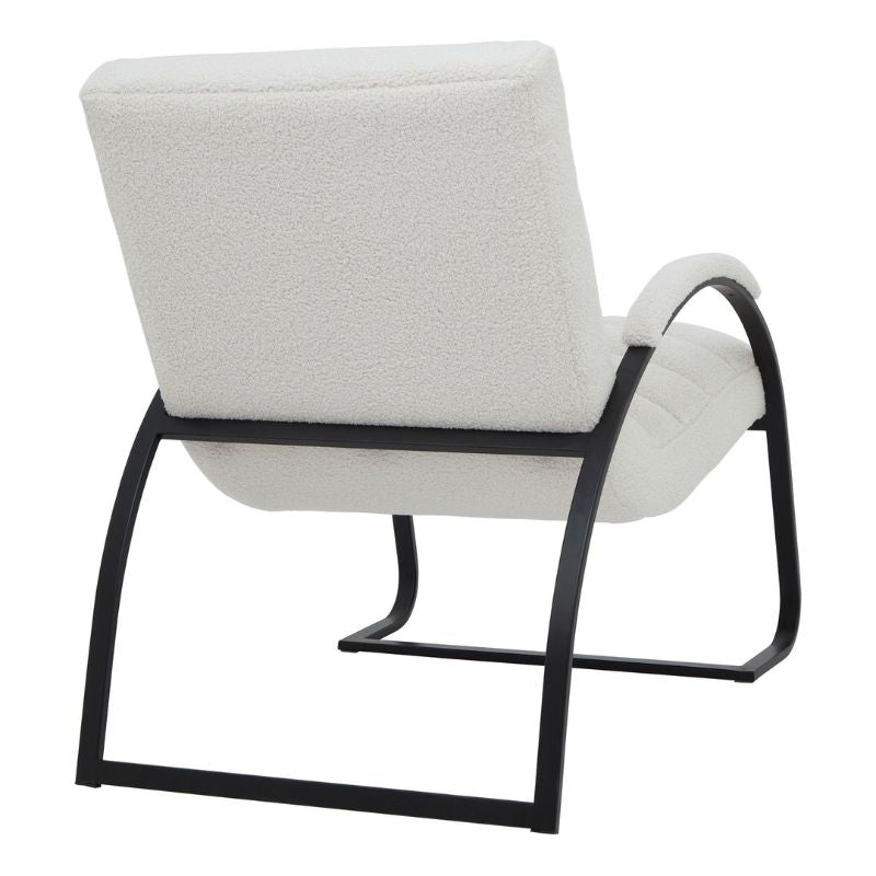 Bouclé Ribbed Ark Chair 96L x 63W x 90H-Chairs-Hill Interiors-