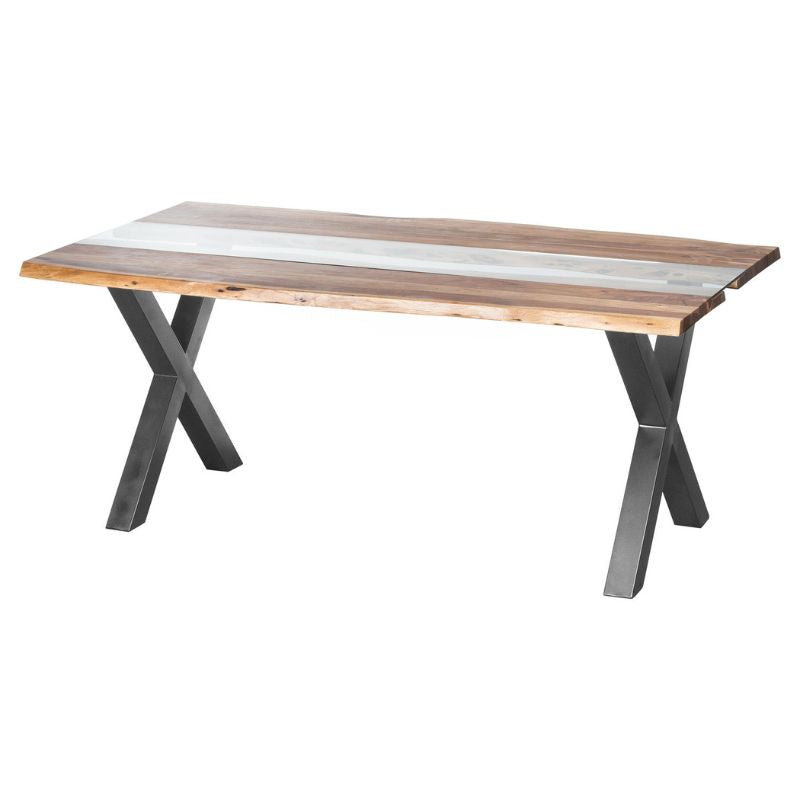 Live Edge Collection River Dining Table 100L x 180W x 78H-Dining Tables-Hill Interiors-