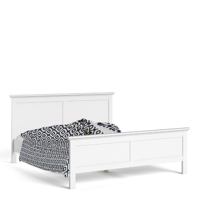 Paris Super King Bed (180 x 200) in White-Bed-FTG-