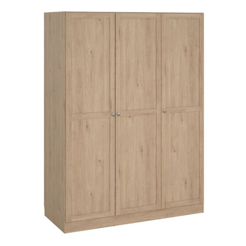 Brande Wardrobe with 3 Frame Doors in Jackson Hickory Oak W 1470 x H 2001 x D 616.9 mm-Wardrobes-FTG-