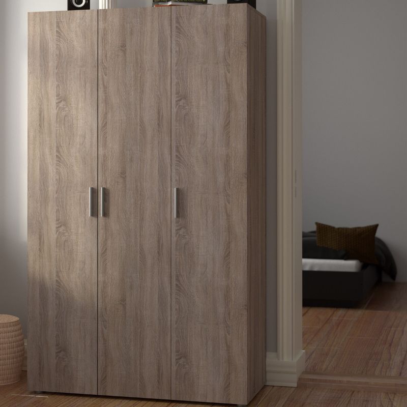 Pepe Wardrobe with 3 Doors in Truffle Oak W 1181 x H 2009 x D 497.5 mm-Wardrobes-FTG-