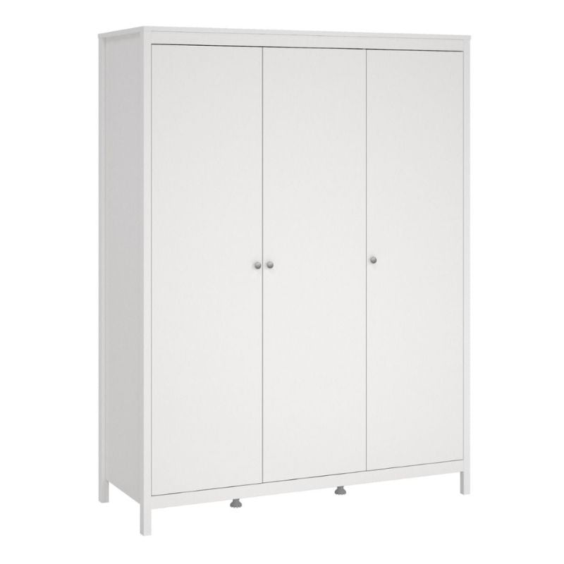 Madrid Wardrobe with 3 Doors in White W 1498 x H 1990 x D 584 mm-Wardrobes-FTG-