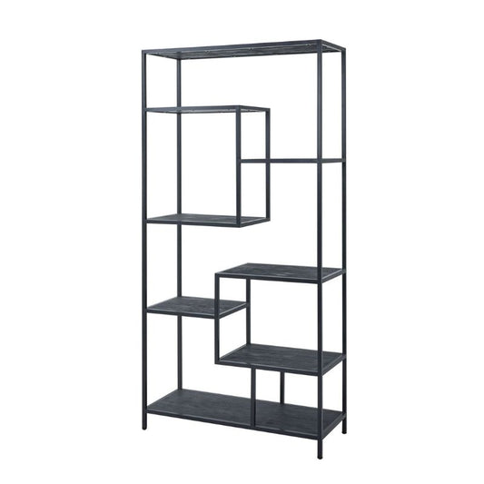 Large Black Multi Shelf Unit 40L x 100W x 200H-Display Units-Hill Interiors-