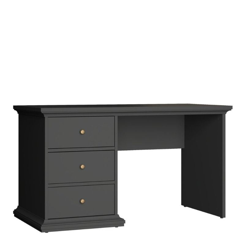 Paris Desk in Matt Grey W 1300 x H 739 x D 616 mm-Desks-FTG-