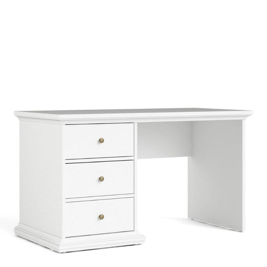 Paris Desk in White W 1300 x H 739 x D 616 mm-Desks-FTG-