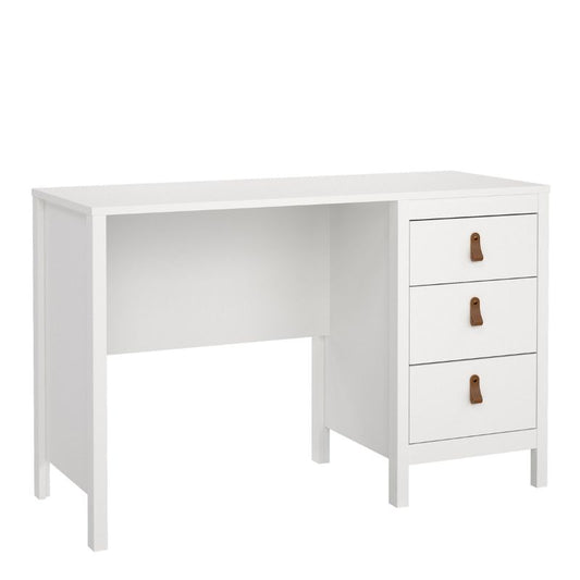 Barcelona Desk 3 Drawers in White W 1204 x H 765 x D 480 mm-Desks-FTG-